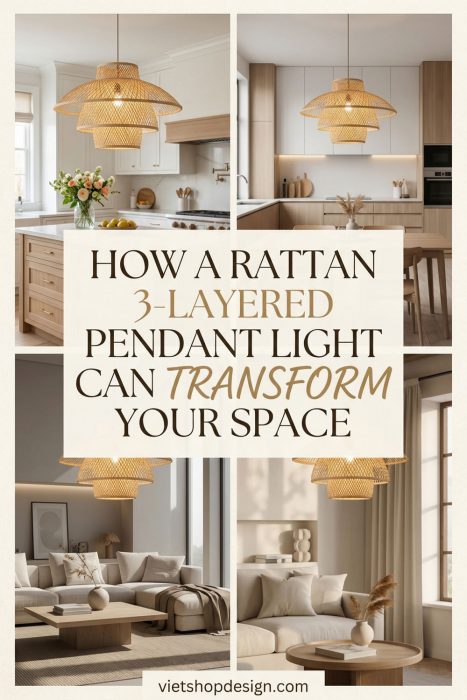 Rattan 3-layered Pendant Light Can Transform Your Space