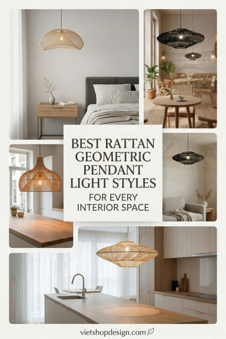 Rattan Geometric Pendant Light Styles For Every Interior Space