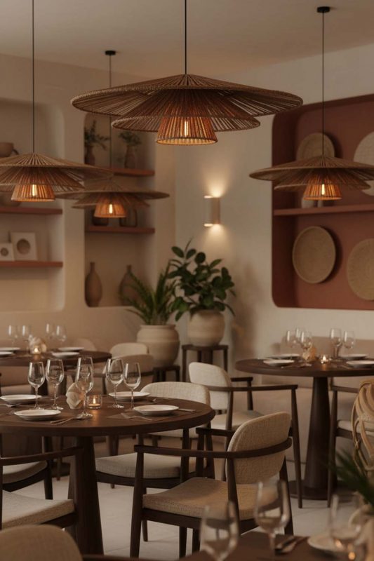 Restaurant 3 Tiered Hemp Rope Pendant Light - Warm & Inviting Atmosphere