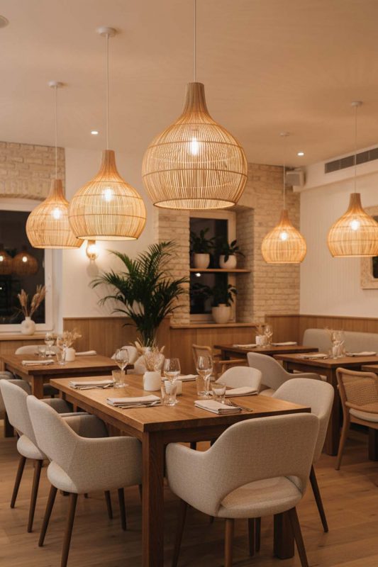 Restaurant Natural Simple Rattan Pendant Light - Upscale & Stylish