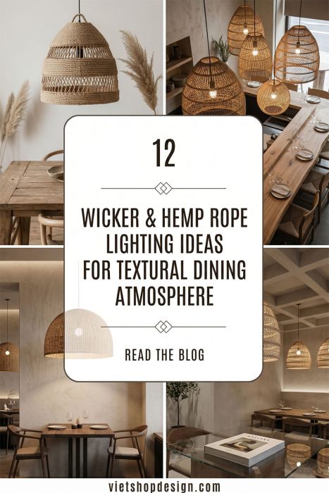 Restaurant Wicker Rope Lighting For Textural Dining Atmosphere