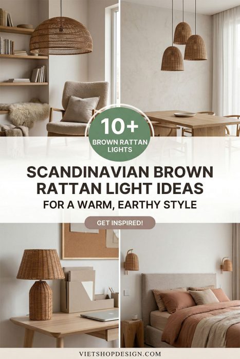 Scandinavian Brown Rattan Light Ideas For A Warm, Earthy Style
