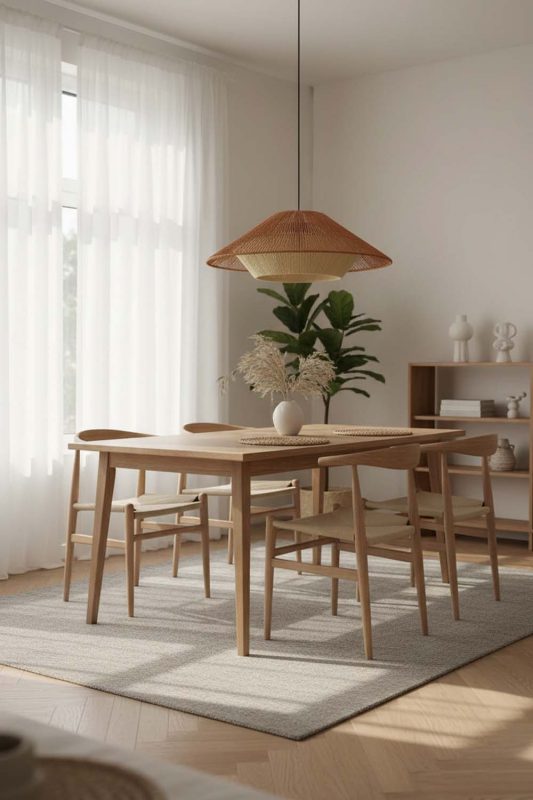 Scandinavian Cone Hemp Rope Pendant Lamp - Simple & Functional