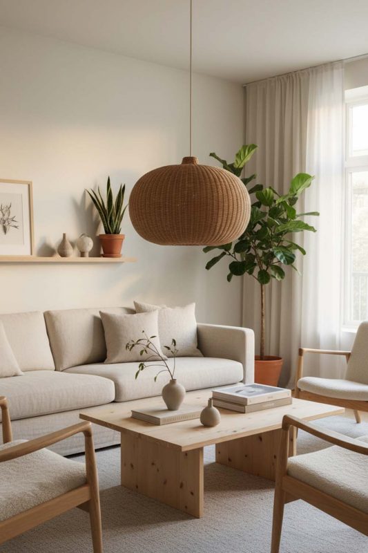 Scandinavian Galaxy Round Pendant Light - Soft & Cozy