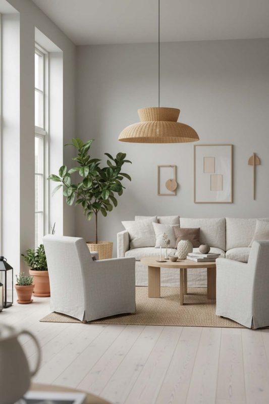 Scandinavian Highland Rattan Pendant Light - Simple & Functional