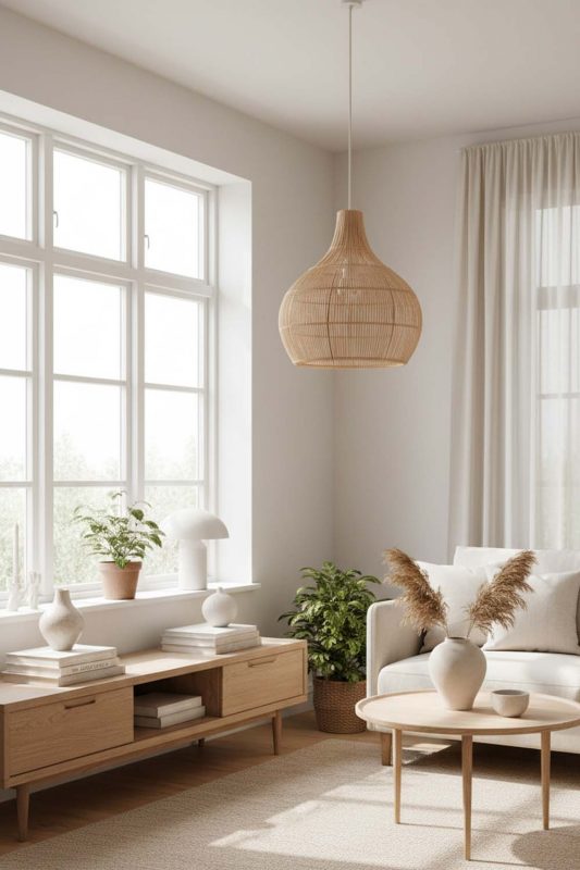 Scandinavian Natural Simple Rattan Pendant Light - Simple & Functional