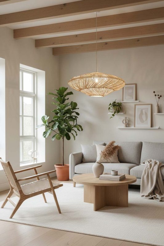 Scandinavian Natural Ufo Shades Rattan Lamp - Soft & Cozy