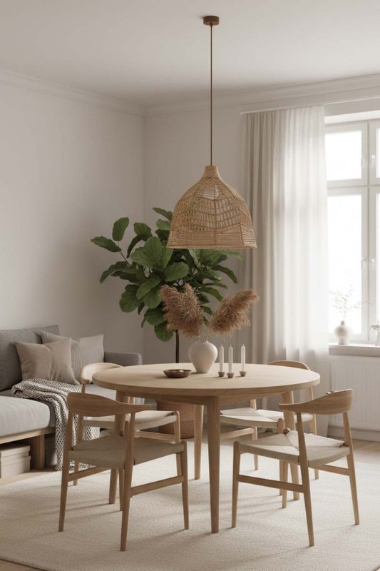 Scandinavian Paper Rope Pendant Light B - Simple & Functional