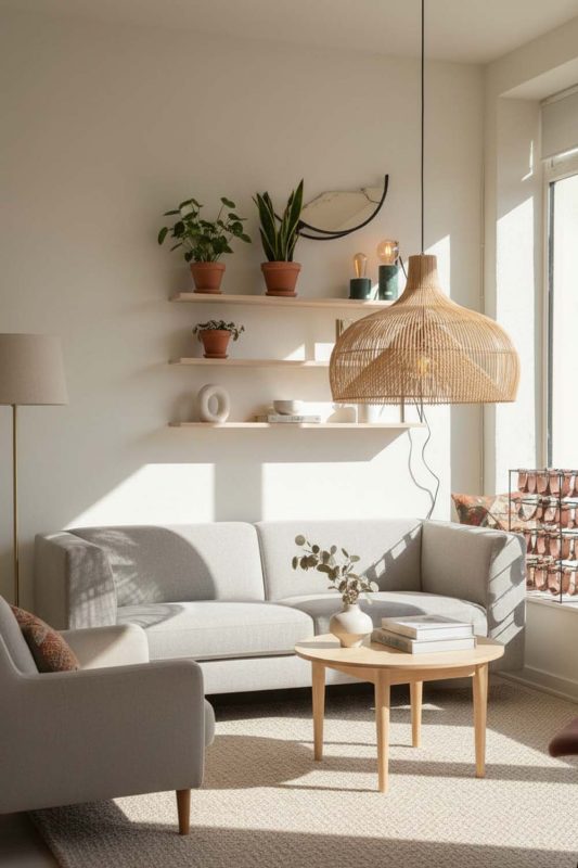 Scandinavian Rattan Gourd Pendant Light - Bright & Airy