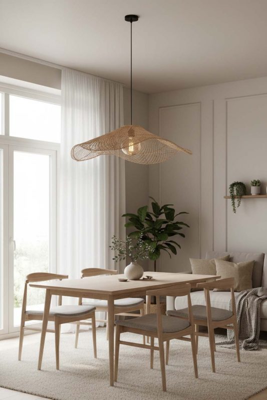 Scandinavian Single Lotus Leaf Pendant Light - Clean & Minimal