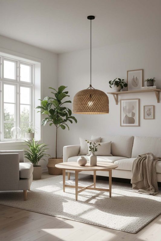 Scandinavian Vintage Hemp Rope Pendant Light - Simple & Functional