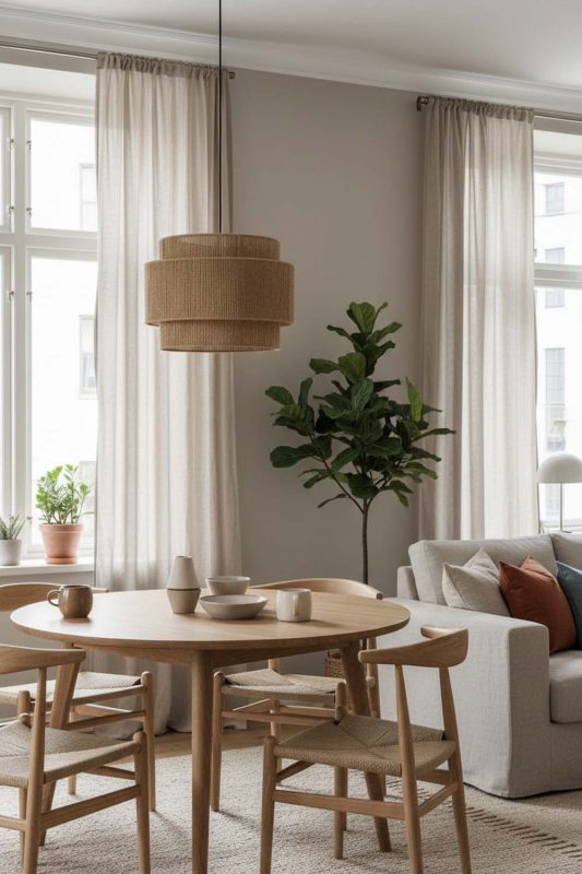 Scandinavian Wicker Rope Lantern - Modern Nordic Feel