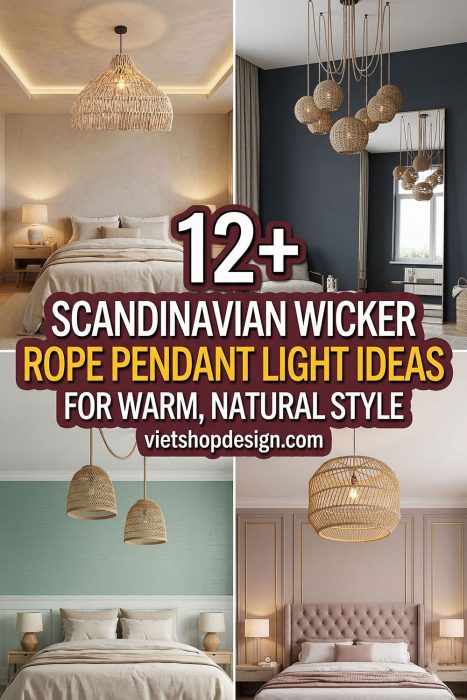 Scandinavian Wicker Rope Pendant Light Ideas For Warm, Natural Style