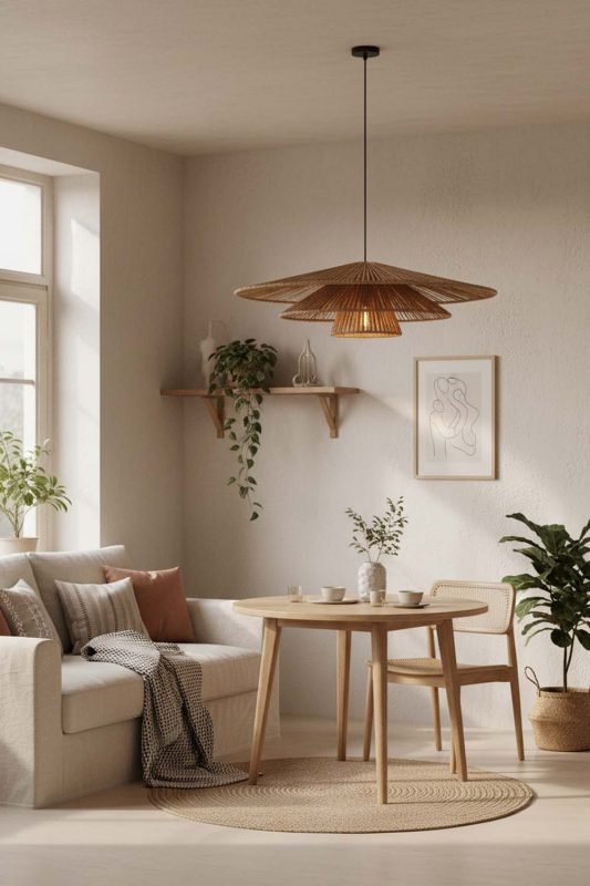 Small Space 3 Tiered Hemp Rope Pendant Light - Compact But Stylish