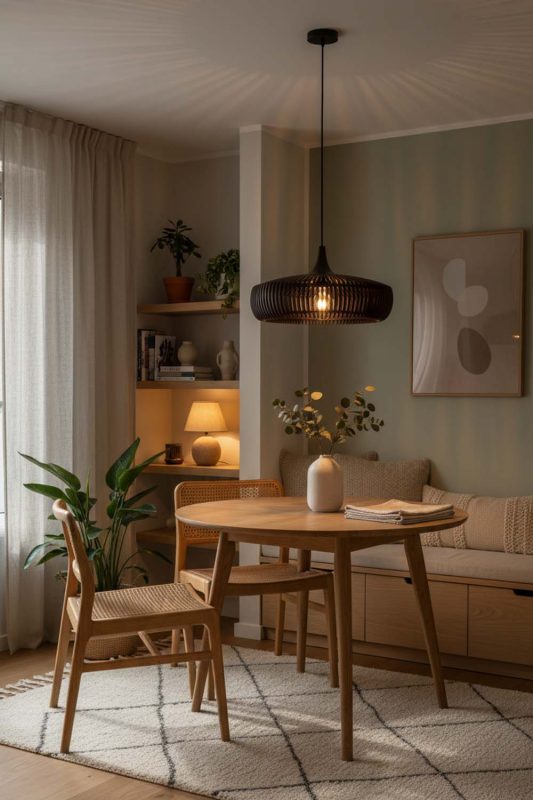 Small Space Coffee Bentwood Pendant Light - Clever & Functional
