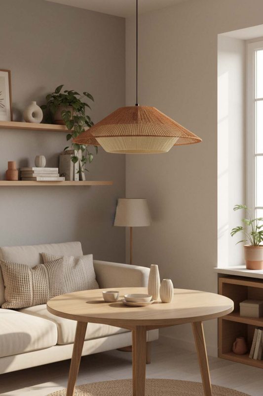 Small Space Cone Hemp Rope Pendant Lamp - Small But Mighty