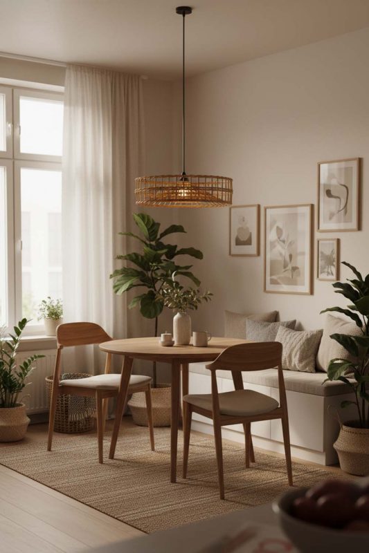 Small Space Halo Wicker Rattan Pendant - Space-saving & Smart