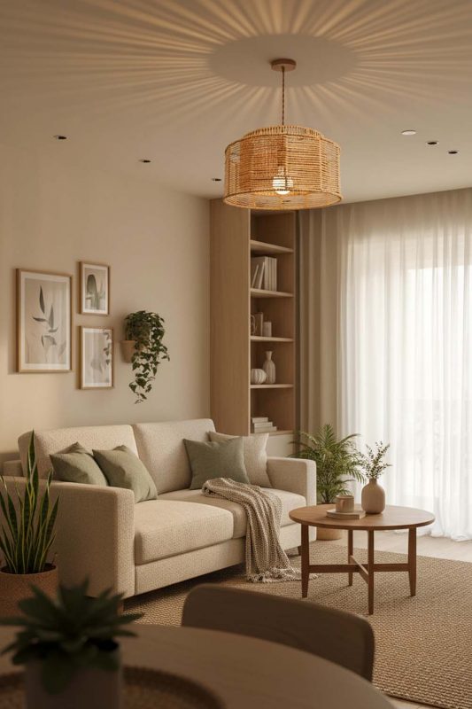 Small Space Paper Rope Pendant Light A - Compact But Stylish