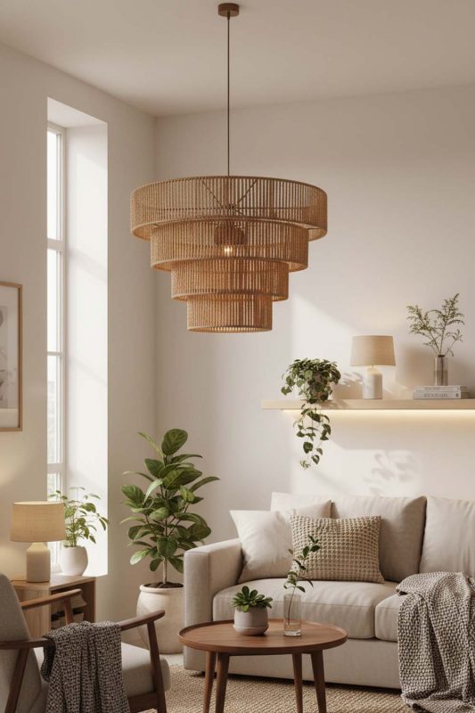 Small Space Paper Rope Pendant Light C - Clever & Functional