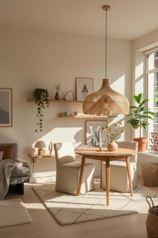 Small Space Rattan Gourd Pendant Light - Space-saving & Smart