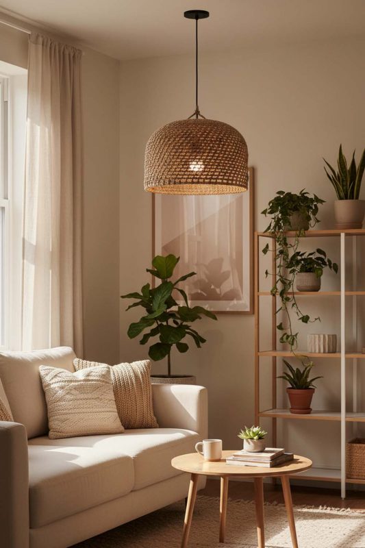 Small Space Vintage Hemp Rope Pendant Light - Small But Mighty
