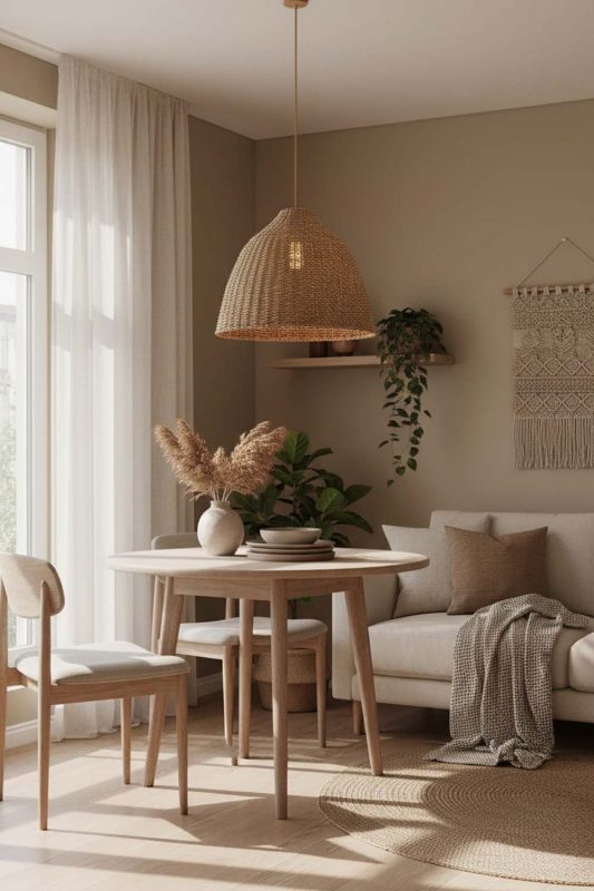 Small Space Wicker Bell Pendant Light - Clever & Functional