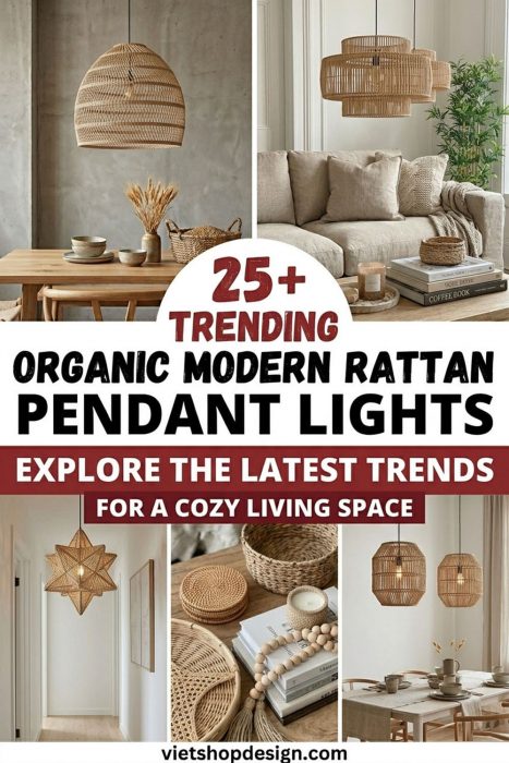 Trending Organic Modern Rattan Lights For A Cozy Living Space