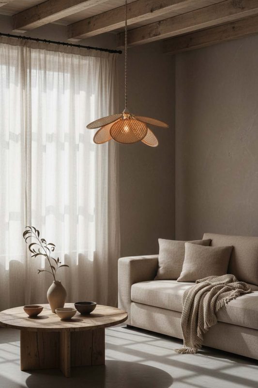 Wabi Sabi Bamboo Petal Pendant Light - Timeless Simplicity