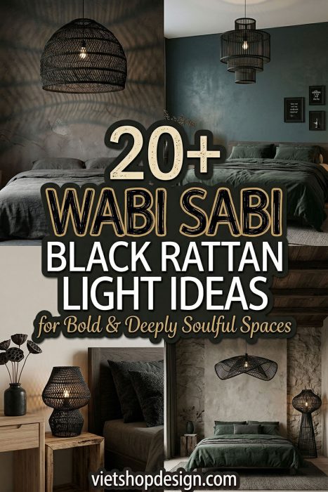 Wabi Sabi Black Rattan Light Ideas For Bold & Deeply Soulful Spaces