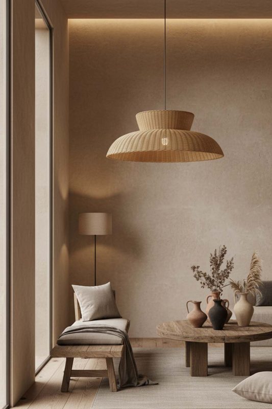 Wabi Sabi Highland Rattan Pendant Light - Calm & Organic