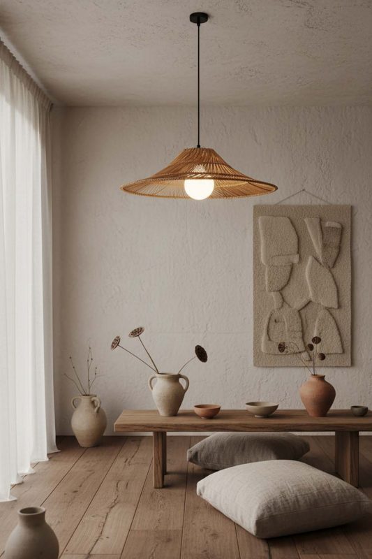 Wabi Sabi Loft Rattan Pendant Light - Imperfectly Beautiful