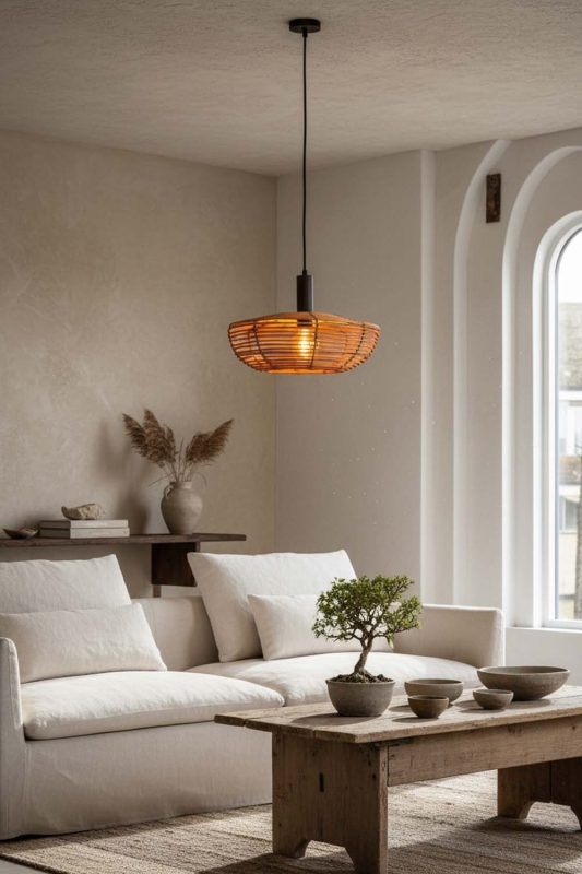 Wabi Sabi Retro Rattan Pendant Light - Rustic & Soulful