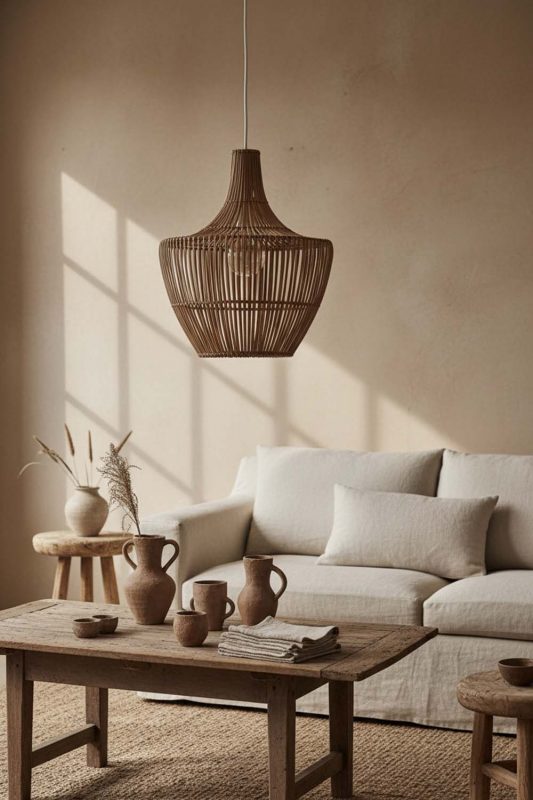 Wabi Sabi Special Geometric Bamboo Pendant Light - Timeless Simplicity