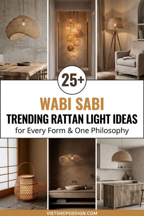 Wabi Sabi Trending Rattan Light Ideas For Every Form & One Philosophy