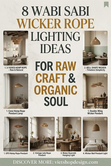 Wabi Sabi Wicker Rope Lighting Ideas For Raw Craft & Organic Soul