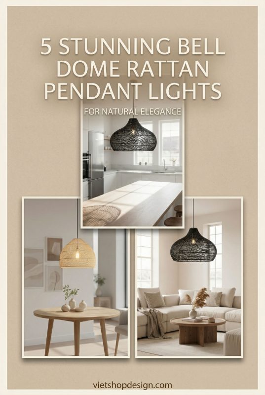 5 Stunning Bell Dome Rattan Pendant Light For Natural Elegance