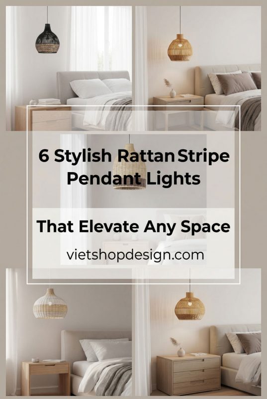 6 Stylish Rattan Stripe Pendant Lights That Elevate Any Space