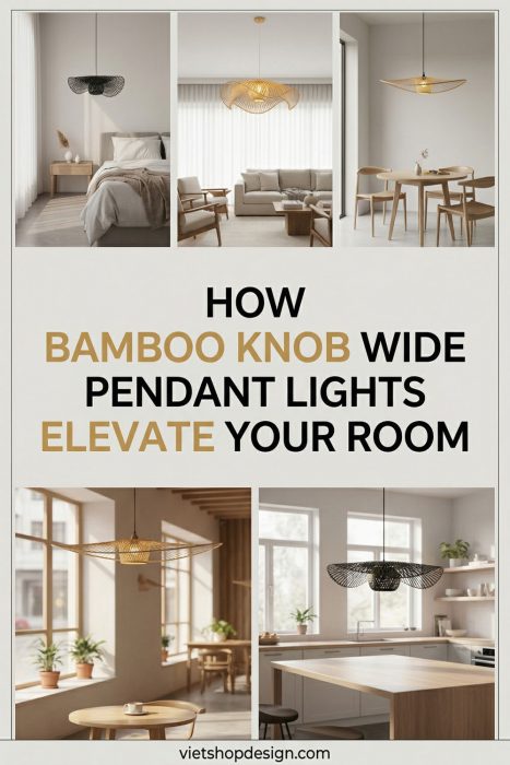 Bamboo Knob Wide Pendant Lights Elevate Your Room