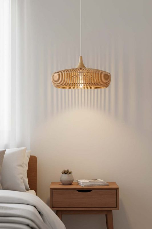 Bedside Natural Bentwood Pendant Light - Memorable Ambience