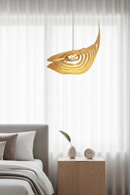 Bedside Whale Wood Pendant Light - Upscale & Stylish