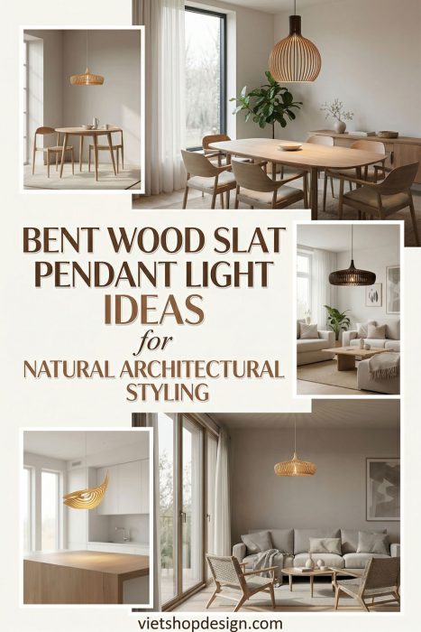 Bent Wood Slat Pendant Light Ideas
