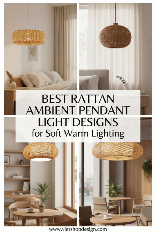 Best Rattan Ambient Pendant Light Designs For Soft Warm Lighting