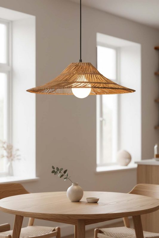 Dining Table Loft Rattan Pendant Light - Warm & Inviting