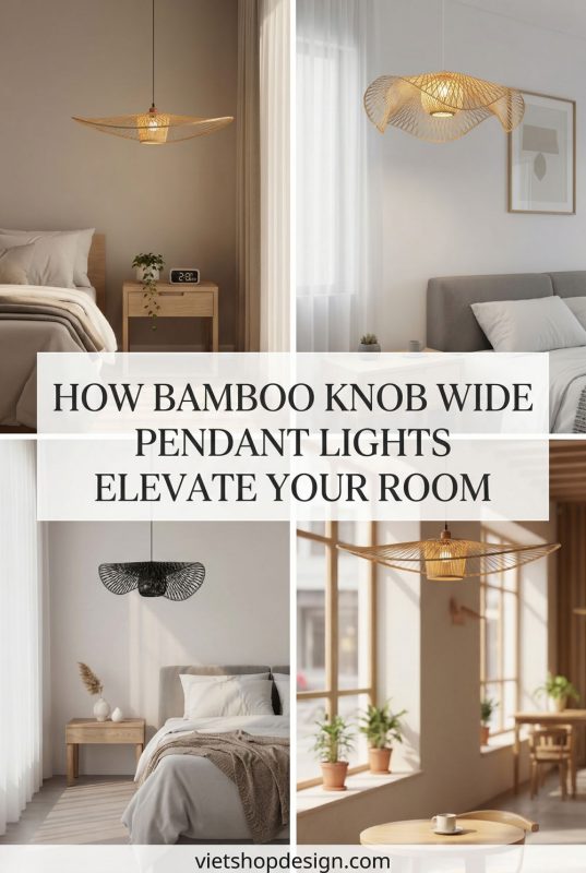 How Bamboo Knob Wide Pendant Lights Elevate Your Room