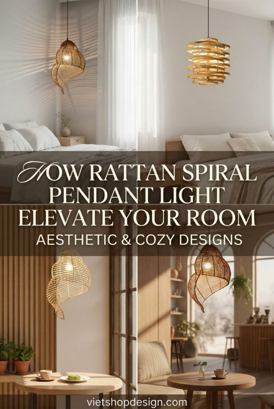 How Rattan Spiral Pendant Light Elevate Your Room