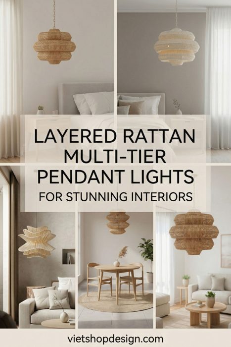 Rattan Multi-tier Pendant Lights For Stunning Interiors