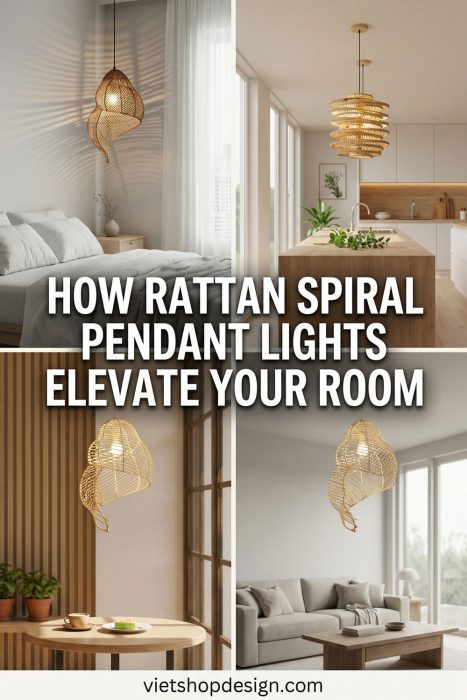 Rattan Spiral Pendant Light Elevate Your Room