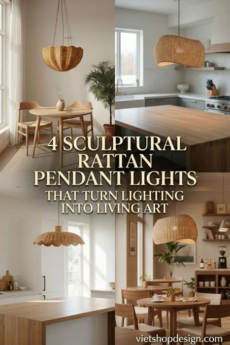 Sculptural Rattan Pendant Lights That Turn Lighting Into Living Art