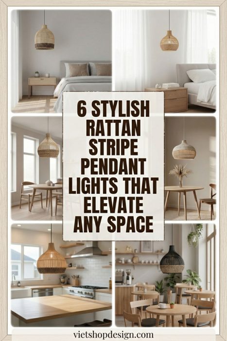 Stylish Rattan Stripe Pendant Lights That Elevate Any Space