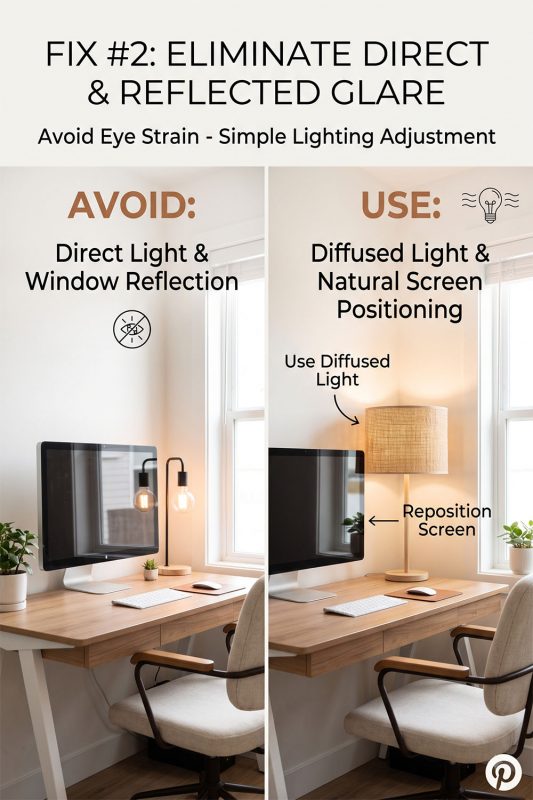 Eliminate Direct and Reflected Glare For Home Office